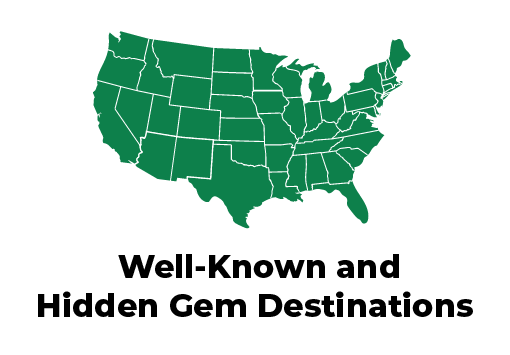 Well Known and Hidden Gem Destinations