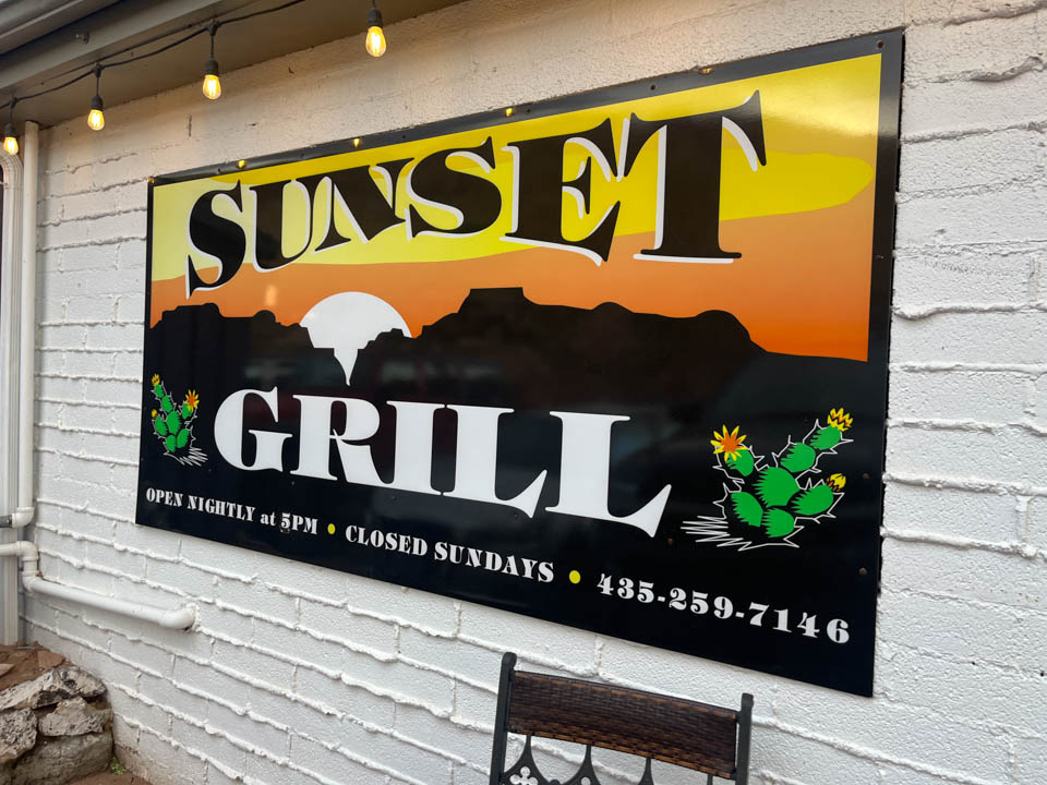 7 Dinner with a view Sunset Grill in Moab UT