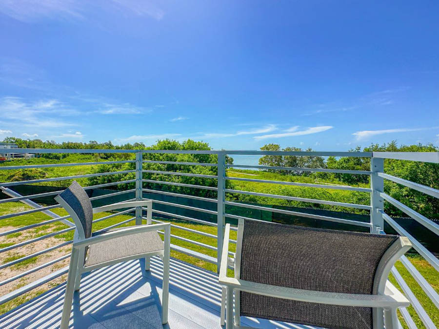 Stay in Flamingo cargo container rooms flamingo balcony exterior with views Everglades National Park