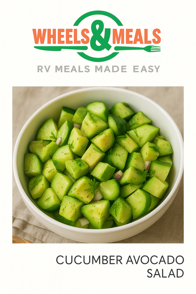 Wheels and Meals Cucumber Avocado Salad