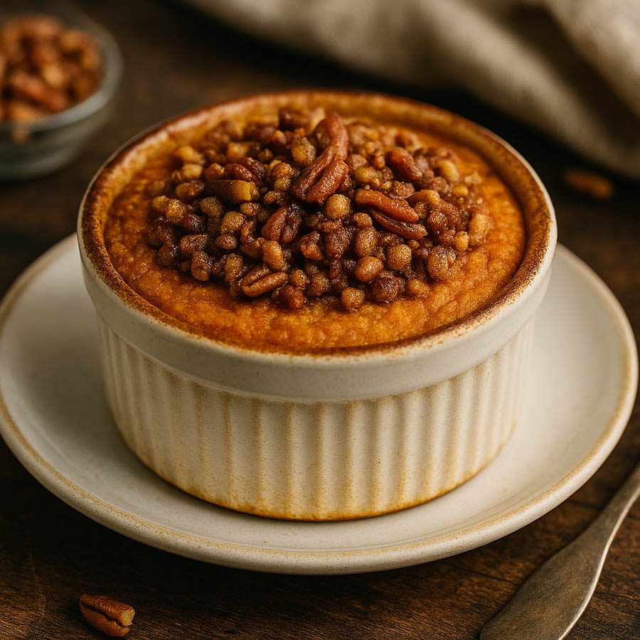 Brown Butter Carrot Souffle alone
