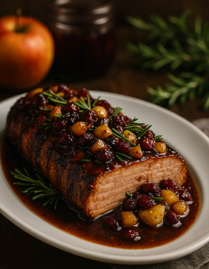 Cranberry Apple Pork alone